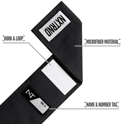 Nxtrnd Streamer Football Towel, Thin Sports Towel, Dries Hands & Football Accessories (Black) - color: Black