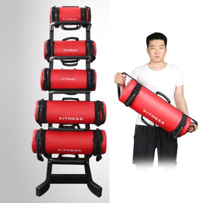 1pc Heavy Duty Fitness Sandbag Thickened Weighted Exercise Bag for Home Gym Cross-Training Empty Machine-Washable Multiple Gripping Options