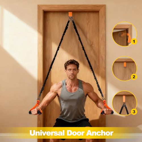 WELSPO Pull Up Assistance Bands, Adjustable Heavy Duty Resistance Band for Pull Up Bar, Pull Up Assist Bands with Feet Rest for Strength Training, Home Fitness Workout Equipment, Height Adjustable