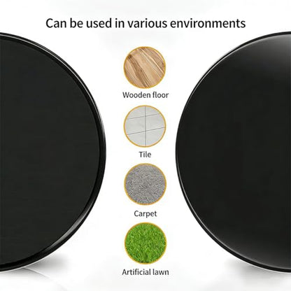2-Pack Core Sliding Discs | Dual-Sided Workout Sliders for Carpet & Hardwood Floors, Fitness Exercise Pads for Home Gym