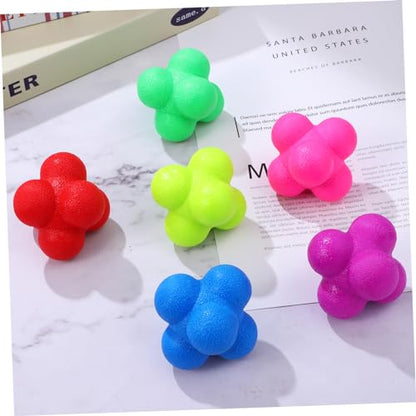 6Pcs Hexagonal Reaction Balls for Agility Training Fitness Reaction Equipment for Sports Exercises Enhance Reflexes and Agility Basketball Soccer and More