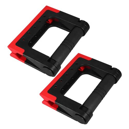 Levemolo Push-up Rack Fitness Equipment, 1 Pair Crimson Push-up Bars for Floor, Rotating Push-up Stand for Home Strength Training Workout