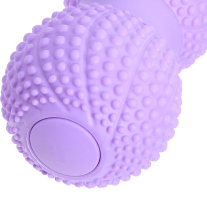 DOITOOL Peanut Massage Ball for Foot and Back Relief, Dual Lacrosse Fascia Roller with Lavender Color, Deep Tissue Trigger Point Massager for Plantar Fascia and Neck Muscle Relaxation