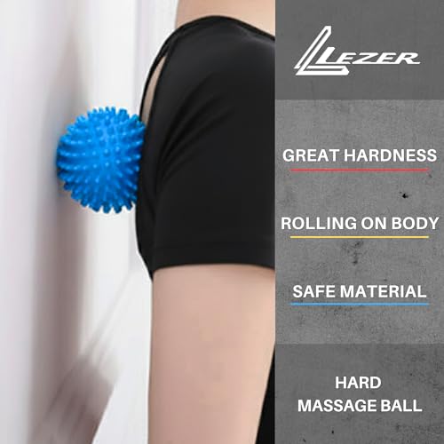 LEZER Spiky Massage Ball, Trigger Massage Point, Plantar Fasciitis, Deep Tissue Myofascial Release Tool, Foot Massager, Muscle Knot Relief, Physical Therapy, Set of 2 (Orange Trigger) - style: 03－set of 2；3.0 In + Trigger