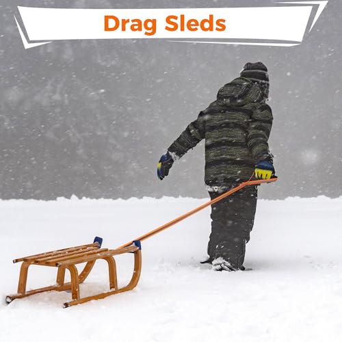 Deer Drag Harness & Rope – Heavy Duty 480lbs Capacity, Reflective Orange Hunting Gear with Comfortable Shoulder Strap, Soft Handle – Essential for Dragging Deer, Elk, Boar – Gift for Hunters