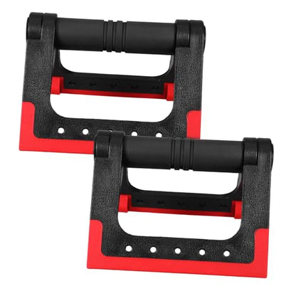 CHILDWEET Push-up Rack and Bars Set, Red Metal Push-up Stands for Home Fitness Equipment, Rotating Push-up Handles for Men and Women Strength Training