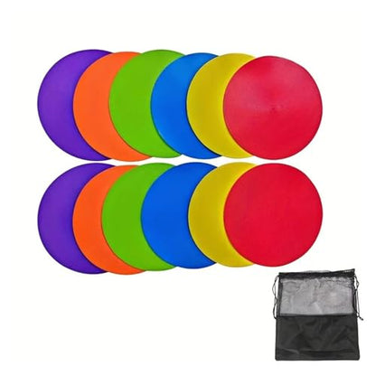 20 Pcs Flat Round Cone Football Training Auxiliary Marker Disc Outdoor Mat Game Sport Teach Tool