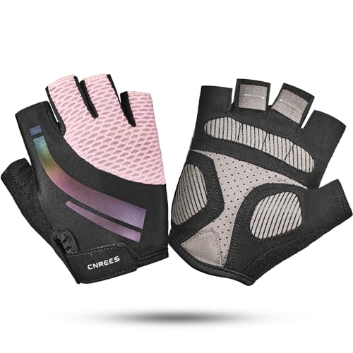 Kids Cycling Gloves for Boys Girls Half Finger Breathable Non-Slip Bike Gloves with Padded for Balance Bike Mountain BMX Scooter Outdoor Sports