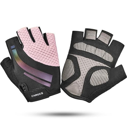 Kids Cycling Gloves for Boys Girls Half Finger Breathable Non-Slip Bike Gloves with Padded for Balance Bike Mountain BMX Scooter Outdoor Sports