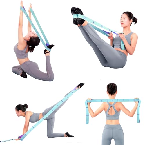 2 Pack Yoga Blocks 350g High Density, Non-Slip EVA Foam Brick with Bonus 11 loops Yoga Strap & Carry Bag, Pilates Block Set for Balance, Flexibility, Meditation, Home Gym & Studio - color: Pink Brick & Blue Band