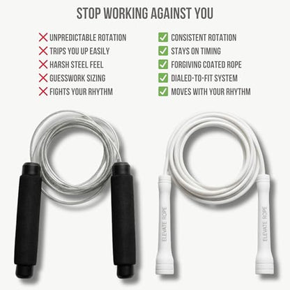Elevate Rope Pro-Grade Speed Rope - color: White Purity