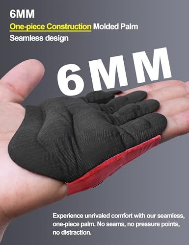 KUTOOK Weight Lifting Gloves Men Women One Piece Anti-Slip Workout Gloves - color: Neon Pink, size: Large