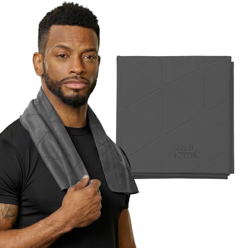 Cooling Towels for Sports, Cooling Neck Wraps – Cold Towel for Running, Workout & Outdoor Use, with UPF 50+-Soft, Machine Washable, Reusable Cooling Neck Towel, 13"x29.5" - 1 Pack (Gray) - color: Gray
