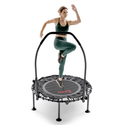 Sunny Health & Fitness 36"/40"/48" Bungee Exercise Trampoline with Handlbar - size: 36" Trampoline