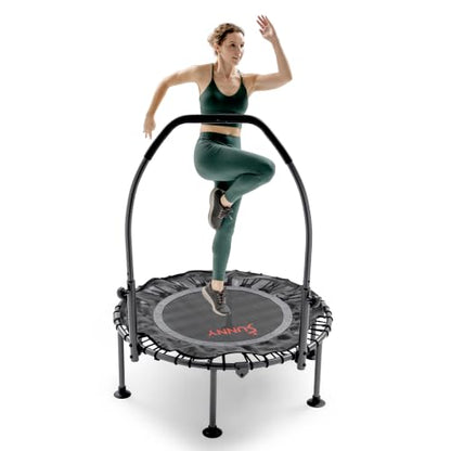 Sunny Health & Fitness 36"/40"/48" Bungee Exercise Trampoline with Handlbar - size: 36" Trampoline