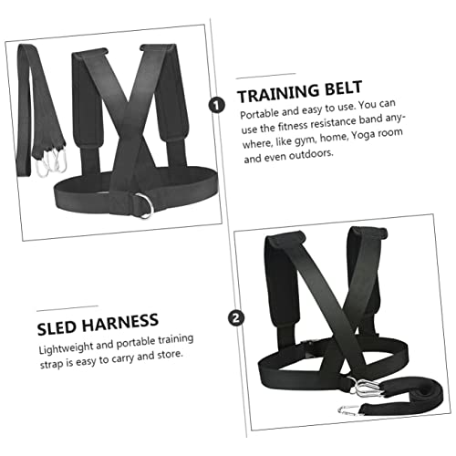 TOYANDONA 2pcs Weight Bearing Shoulder Straps Fitness Training Sled Harness with Padded Non Slip Design for Running Resistance Workouts and Strength Exercise