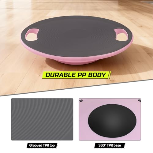 Wobble Aerobic Step Platform Balance Board with Non-skid Tpr Bump Surface, 360 Rotation for Stability Training, Versatile Home Gym Exercise Workout Step Aerobics Platform
