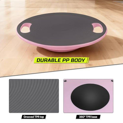 Wobble Aerobic Step Platform Balance Board with Non-skid Tpr Bump Surface, 360 Rotation for Stability Training, Versatile Home Gym Exercise Workout Step Aerobics Platform
