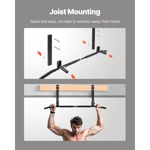 Happybuy Multifunctional Pull Up Bar: A Sturdy Home Gym Essential. This ceiling - mounted pull up bar, measuring 42 inches in width, features multi - grip options for diverse upper - body workouts