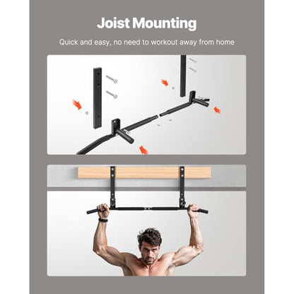 Happybuy Multifunctional Pull Up Bar: A Sturdy Home Gym Essential. This ceiling - mounted pull up bar, measuring 42 inches in width, features multi - grip options for diverse upper - body workouts