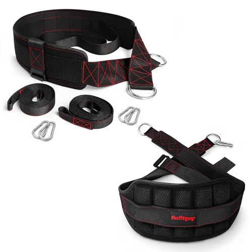 THEFITGUY Ultimate Belt for Belt Squats & Sled Pulling Belt | Ultimate Combination for Maximized Strength and Agility