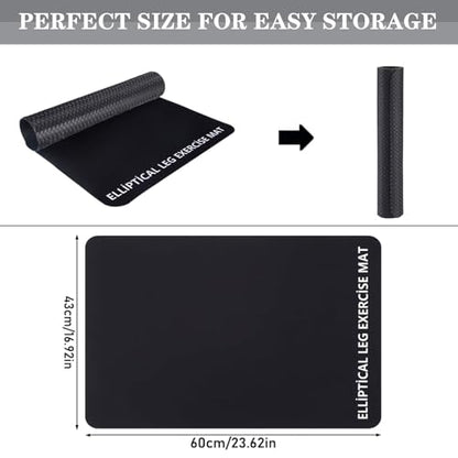 Double-Sided Non-Slip Workout Mat for Ellipse Machine Leg Exerciser Thick Exercise Mat for Under Desk Elliptical Treadmill Mat Home Floor Protection Gym Mat