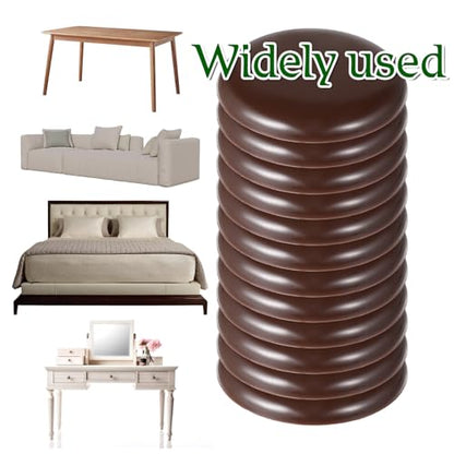 12Pcs Furniture Sliders for Carpet & Hardwood Floors, 2 Inch Furniture Movers Heavy Duty Moving Pads Self Adhesive Chair Leg Gliders for Floor Protectors(Coffee)