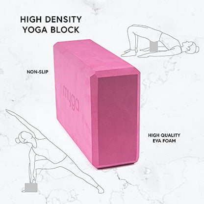 MYGA Yoga Block,Lightweight EVA Foam Yoga Brick,High Density Non-Slip Block for Yoga Poses, Pilates, Balance and Flexibility - color: Plum
