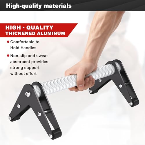 Push Up Bar - Heavy-Duty Stainless Steel Pushup Stands with Non-Slip Base, 660LB Capacity, Portable Home Gym Equipment for Strength Training & Floor Workout