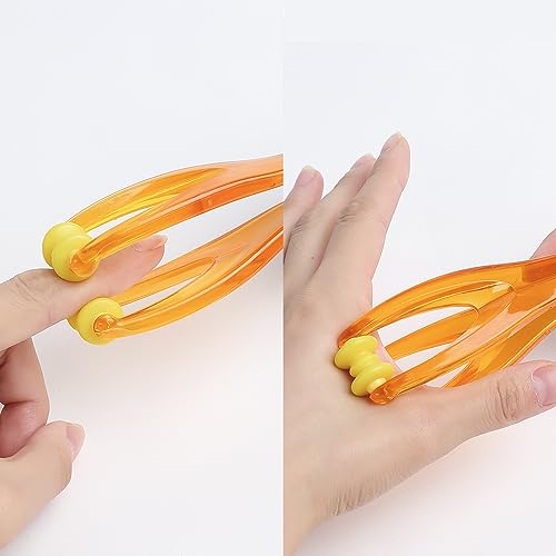 Finger Roller Massager,Scalp Massager Gua sha Back Massager Head Scratcher,Hand Blood Circulation Massage Tools, Handheld Stress Relief Double Rubber Joint Roller Massager,2 Pieces