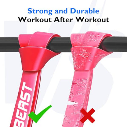 FitBeast Resistance Bands Set, Pull Up Assist Bands for Strength Training, Pilates, Yoga, Powerlifting, Stretching, Mobility Exercises, Muscle Toning, Full Body Workout - color: Vibrant（5-125 lbs)