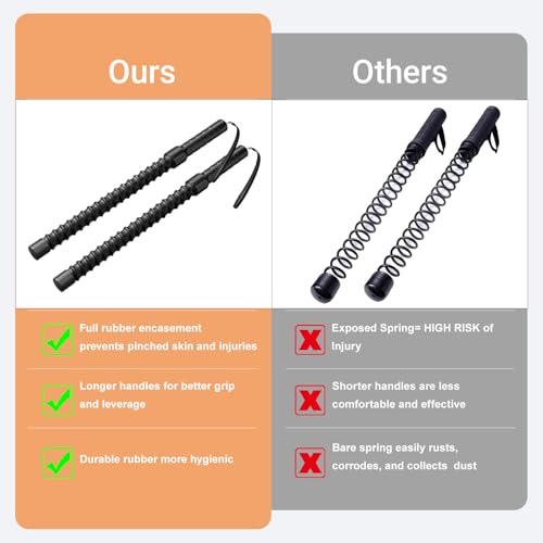 Ropeless Battle Ropes – Weighted Portable Workout Ropes for Home Gym, Cordless Jump/Arm Exerciser with Non-Slip Gloves & Training Poster – HIIT, Low-Impact Cardio & Strength/Muscle Training(2PCS)