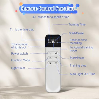 4Pcs/Pk Agile Reaction Training Lamp Set, 6-Functions 5-Lights Timing Speed Agile Reaction Light Quick Response Sports Reaction Training Light Enhancing Speed and Agility Perception Tools