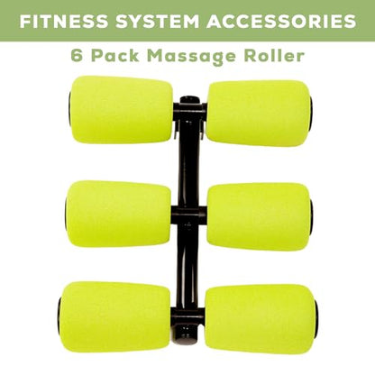 AB Doer 360 Workout Equipment for Total Core and Abs Exercise, Fat-Burning, Toning, and Fitness at Home, 6 Pack Massage Roller Kit