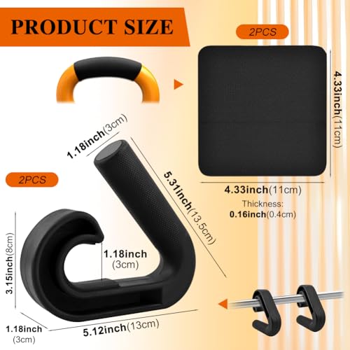 Neutral Grip Pull Up Handles 45°, Angles 90° Ergonomic Portable Hooks, Neutral Grip Handle Attachment for Pull-up Bars, Deadlifts, Barbellsand Resistance Bands