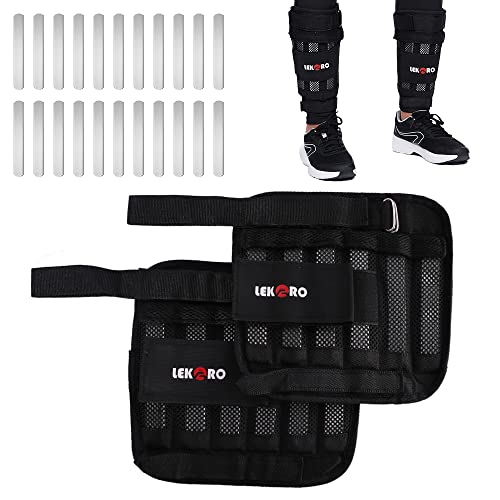 Wrist Ankle Weights with Removable Steel Bars, 1 Pair Adjustable Arm Leg Weights for Men and Women, No Leakage Design, Weighted Wrist Bands for Walking Jogging Yoga Pilates
