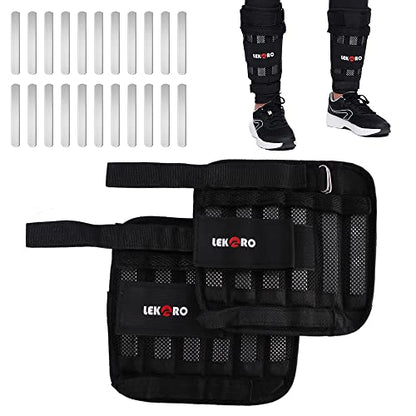 Wrist Ankle Weights with Removable Steel Bars, 1 Pair Adjustable Arm Leg Weights for Men and Women, No Leakage Design, Weighted Wrist Bands for Walking Jogging Yoga Pilates