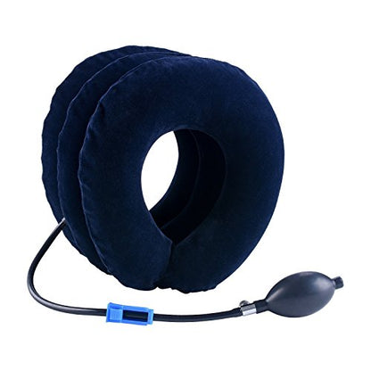 RUNZI Cervical Neck Traction Device Inflatable Neck Stretcher, Easy to Use for Chronic Neck and Shoulder Pain Relief Traction Spine Alignment, Neck Cervical Brace
