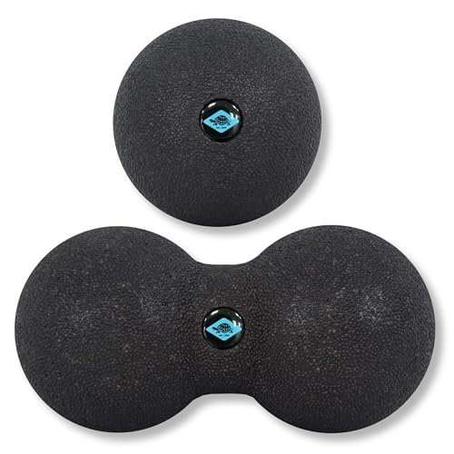 Schildkröt Dual Massage Set | Fascia Ball & Peanut Ball | Trigger Point & Self Massage | Muscle Relaxation & Regeneration | Yoga, Pilates & Physiotherapy