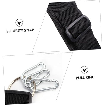Sled Harness Tire Pulling Harness Fitness Workout Physical Training Resistance Rope Shoulder Strap for Running Sprinting (Black)