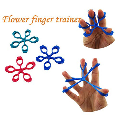 4PCS Finger Stretcher Hand Resistance Bands Hand Extensor Exerciser Finger Grip Strengthener Strength Trainer Gripper set, Finger Resistance Bands Finger Grip Exerciser Strengtheners Trainer