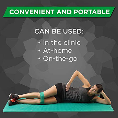 THERABAND Resistance Band Loop, Professional Latex Mini Band for Lower Pilates, Crossfit, Yoga, Stretching, Therapy, Strength Training without Weights, 18 Inch, Green, Heavy, Intermediate Level 1 - color: Green - Heavy, size: 18 Inch