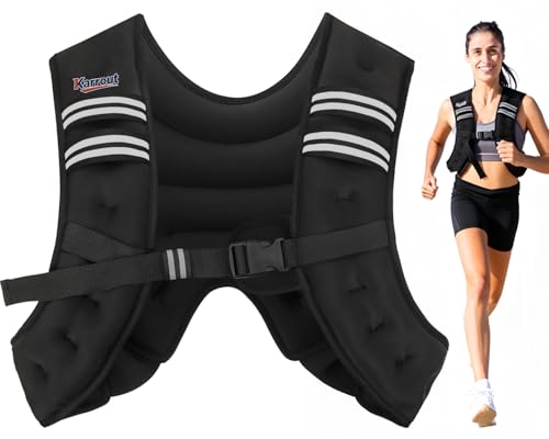 Weighted Vest for Women Men Kids 12lb Body Weight Vests with Reflective Stripe and Adjustable Buckle for Running, Strength Training, Jogging, Walking，Training Workout