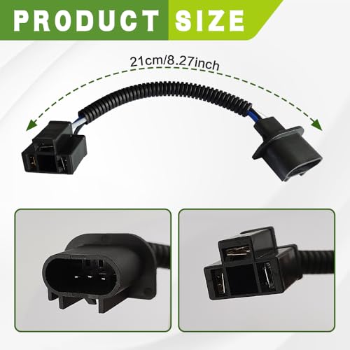 2PCS H13 9008 Male to H4 9003 Female Wiring Harness Adapters, Headlight Wiring Harness, Heavy Duty Retrofit Pigtail Socket, Car Bulb Modification Accessory Compatible with Jeep Wrangler JK JKU