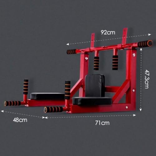 Wall-Mounted Pull-Up Bar for Home Gym, Heavy-Duty Steel, 440lbs Max Load, Dip Station & Resistance Training, Non-Slip Ergonomic Grips