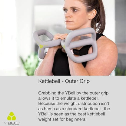 TRX YBell Neo Series 3-in-1 Kettlebell, Dumbbell and Push Up Bar Workout Equipment | Commercial Grade Neoprene Coated Surface | Perfect for Strength Training & Conditioning Workouts | Bundle - size: 15.8lbs 4-Pack