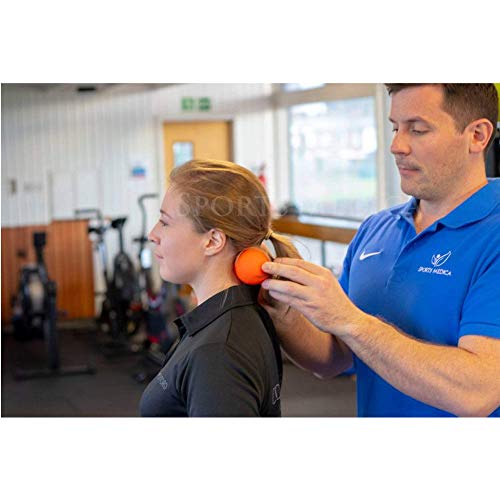 Peanut Massage Ball - Double Lacrosse and Peanut Ball Therapy | Trigger Point Deep Tissue Exercise | Back Muscle Foam Roller for Myofascial Release | Suboccipital Spine Device - Pressure Point - color: Orange Peanut Ball