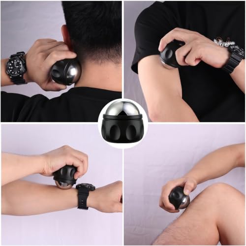 Massage Ice Roller Ball Cold & Heat Therapy Tight and Sore Muscles Relief - color: Black-01