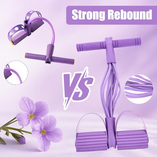 21 Fitness Resistance Bands-8 Tube Pedal Ankle Puller, Foot Pedal Resistance Band, Sit Up Exercise Equipment for Women Men Home Workouts, Yoga, and Resistance Training