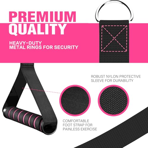 Pilates Bar Kit with Resistance Bands,Pilates Bar with Stackable Bands Workout Equipment for Legs,Hip,Waist and Arm,Exercise Fitness Equipment for Women & Men Home Gym Yoga Pilates - color: Hot Pink